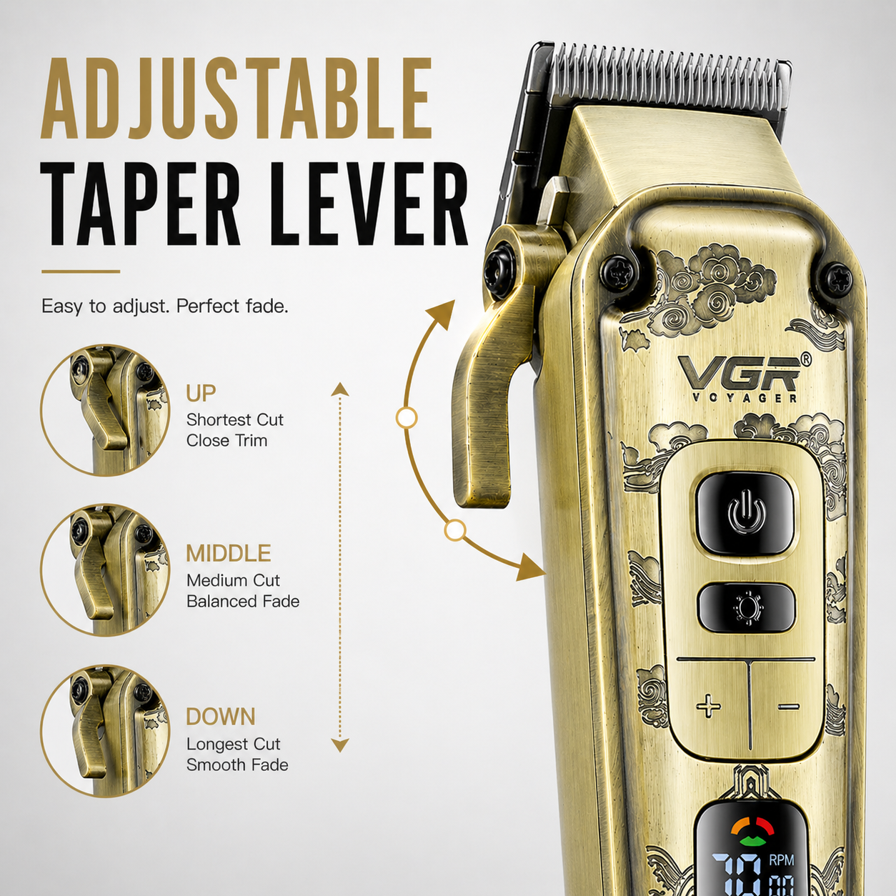 VGR V-005 Full Set Professional Hair Clipper Kit
