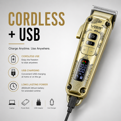 VGR V-005 Full Set Professional Hair Clipper Kit