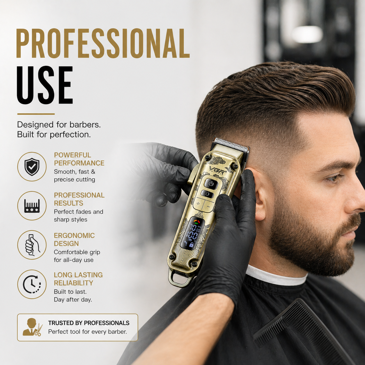 VGR V-005 Full Set Professional Hair Clipper Kit